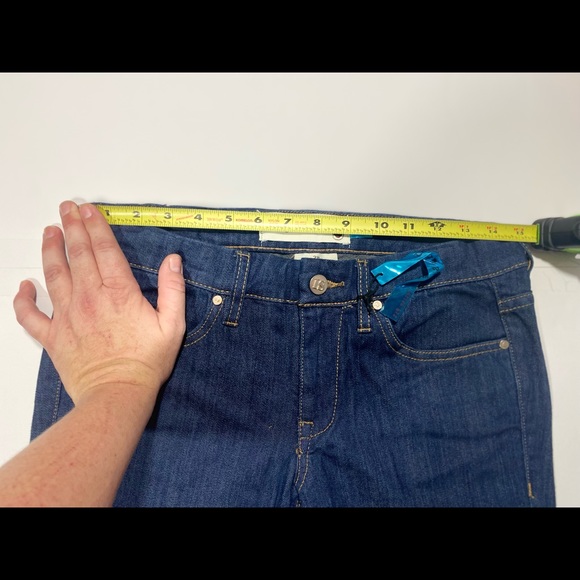 I.ndigo S.aints Dark Wash Petit Fit Flare Jeans Size 28 - Picture 12 of 15